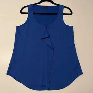 Electric Blue Statement Sleeveless Blouse